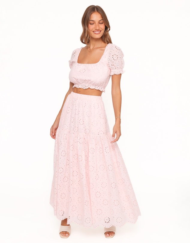 Petal & Pup - Angelina Skirt Set - Pink Broiderie