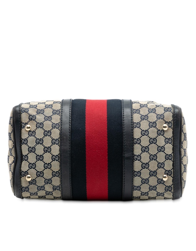 Pre-Loved by Azura Reborn - Pre-Loved Medium GG Canvas Web Joy Boston Bag