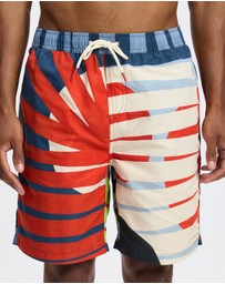 Scotch & Soda - Printed Longer-Length Swim Shorts