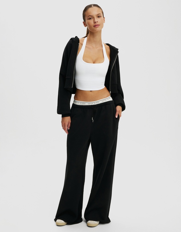 Cotton On Body Active - Active Raw Edge Zip Through Hoodie