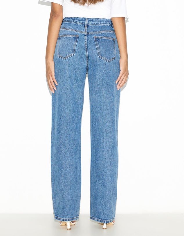 Dazie - Paris High Waisted Straight Leg Denim Jeans