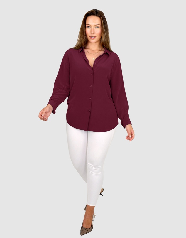 The Fable - Crimson Silk Shirt