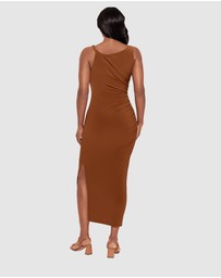 Miraclesuit Shapewear - Maxi Bodycon Shaping Dress With Side Slit