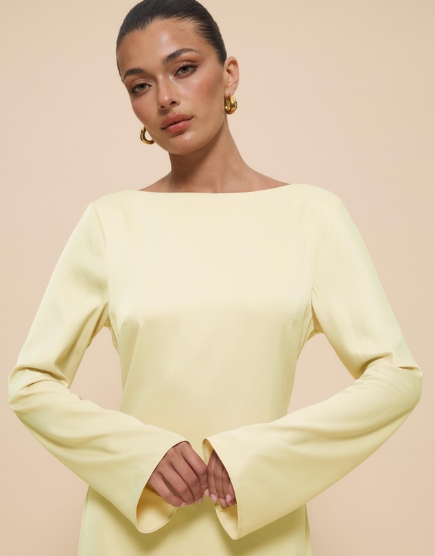 Revibe - Repaired CHANCERY Gigi Long Sleeve Maxi Dress - AU 8