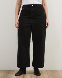 Atmos&Here Curvy - Kara Cropped Wide Leg Jeans