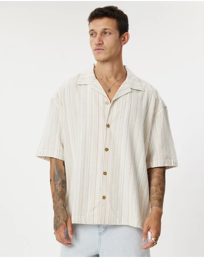 Rhythm - Benny Relaxed Stripe SS Shirt