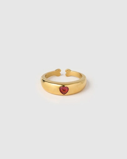 Arms Of Eve - Mi Amour Gold Ring - Red