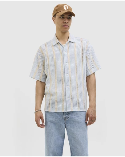 Jack & Jones - Jorbellagio Crochet Shirt SS SN