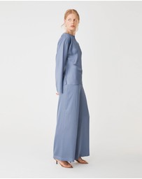 Forcast - Asma Satin Wide Leg Pants