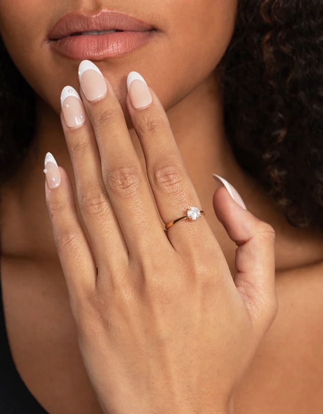 Lovisa - Gold Plated Sterling Silver Round Engagement Ring