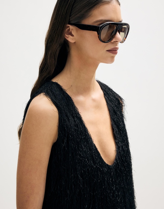 Minima Esenciales - Aila Textured Scoop Mini Dress