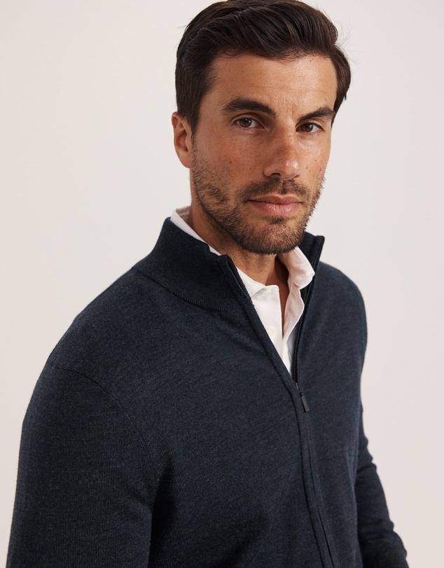 SABA - Franklin Merino Wool Knit Zip Through