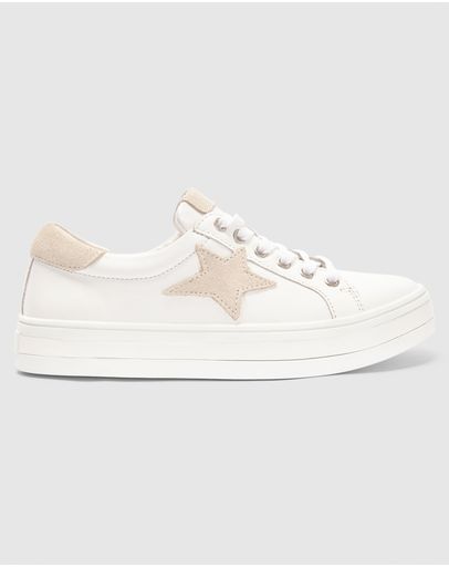 WHITE/TAUPE SUEDE