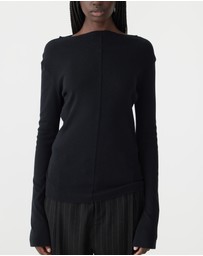Bassike - Front Seam Rib Long Sleeve T-Shirt