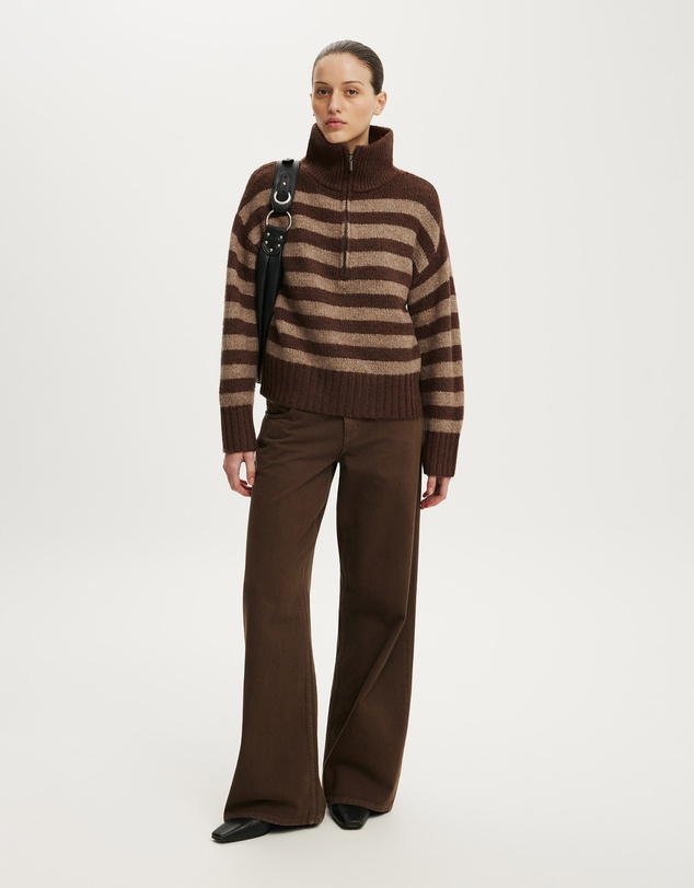 Cotton On - Luxe Funnel Zip Pullover