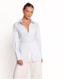 Petal & Pup - Yacra Tie Shirt - Pale Blue