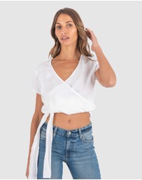 CAMIXA - VERONICA Wrap Linen Shirt