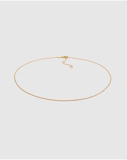 Elli Jewelry - Necklace Choker Armoured Chain 925 Sterling Silver Gold-plated