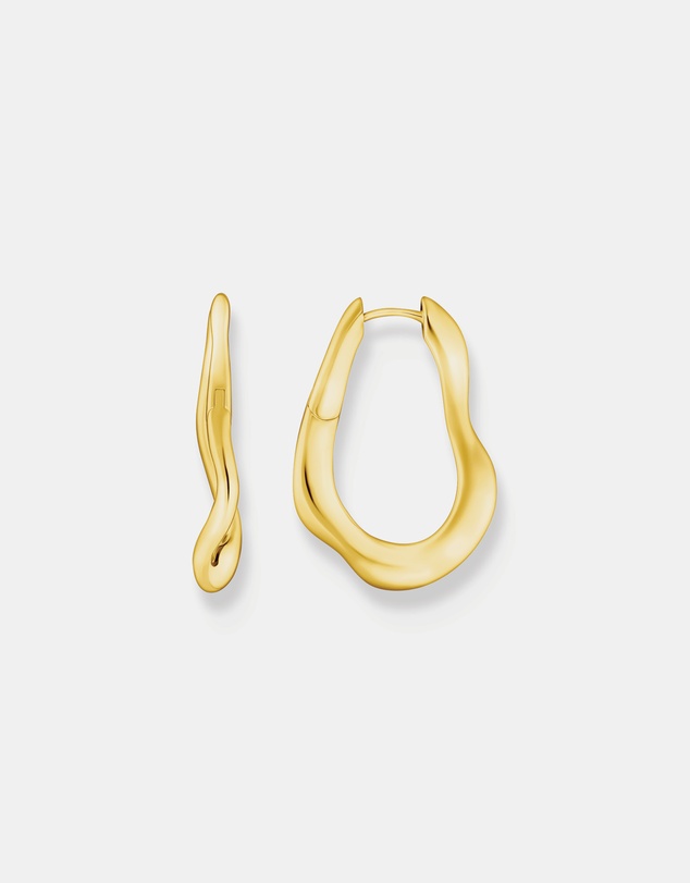 THOMAS SABO - THOMAS SABO Big Wavy Hoop Earrings in Gold