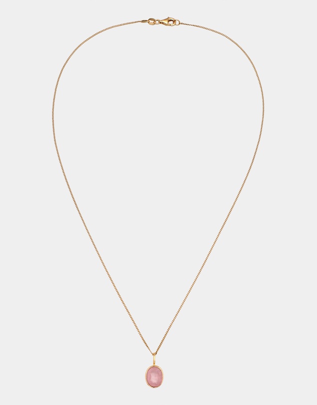 Elli Jewelry - Necklace Quartz 925 Sterling Silver Gold-Plated