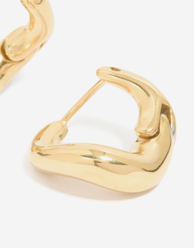 Lovisa - Waterproof Gold Plated Stainless Steel Bendy Metal Hoop Earrings
