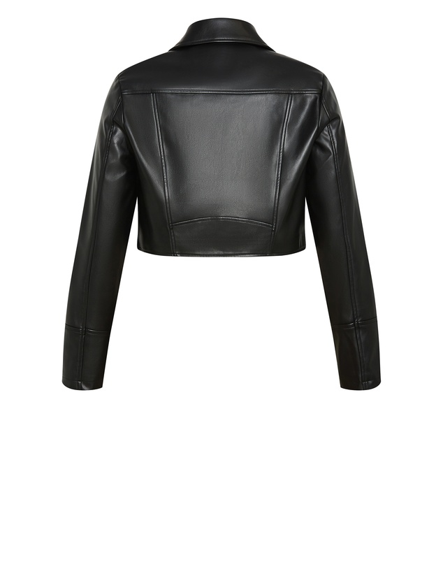 City Chic - Plus size Amira Faux Leather Jacket - black