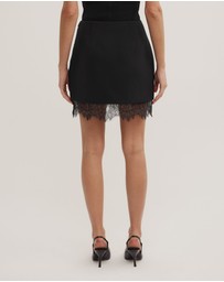 Witchery - Lace Hem Mini Skirt