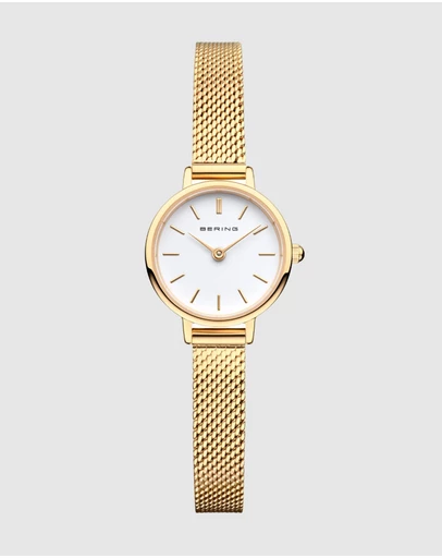 Bering - Lovely 26mm Gold Watch with Bracelet