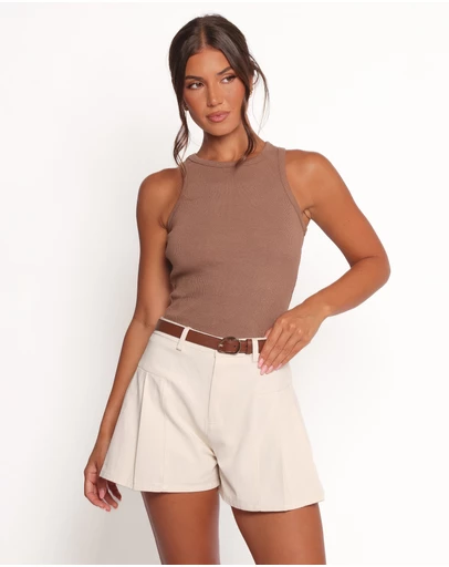 Petal & Pup - Ari Ribbed Tank - Mocha