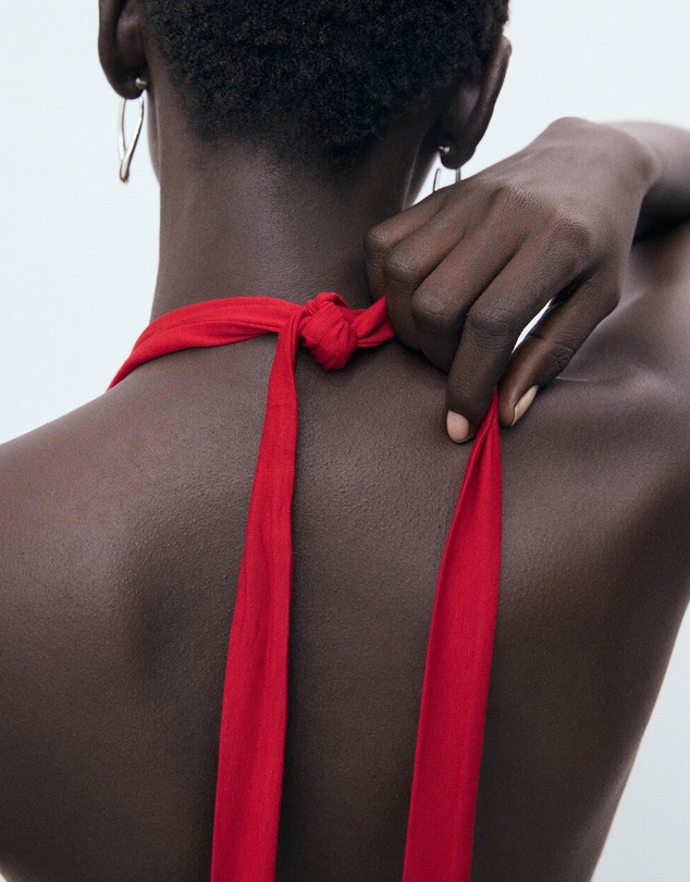 M.N.G - V-Neck Top With Open Back