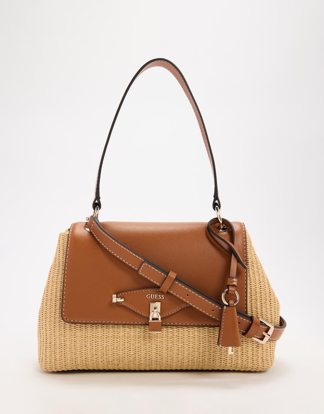 GUESS - Maggie Straw Flap Shoulder Bag