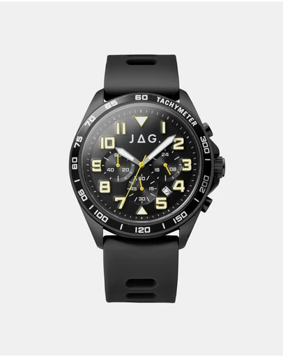 Jag - Beachport Mens Black Dial 46mm Black Watch