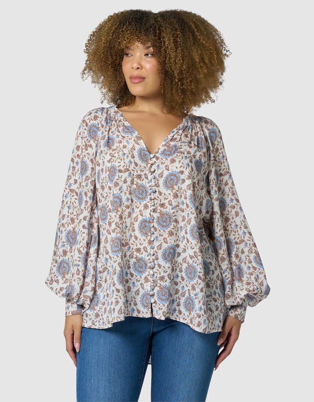 Something 4 Olivia - Bianca Print Blouse