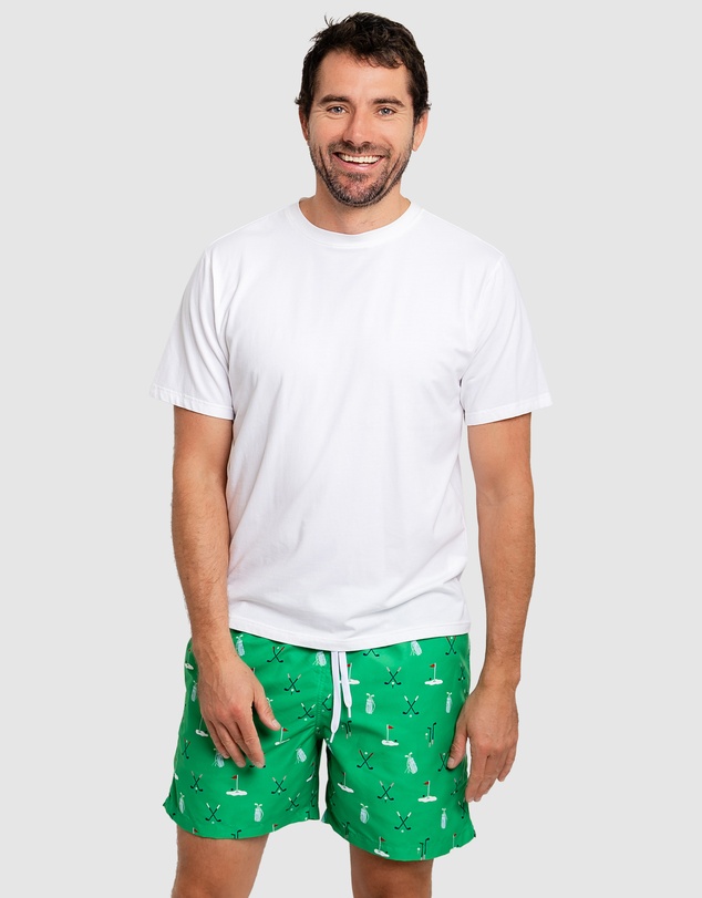Sant And Abel - Men's Golf Green Swim Shorts