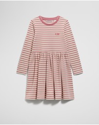 Country Road - Long Sleeve Gathered Rib Dress