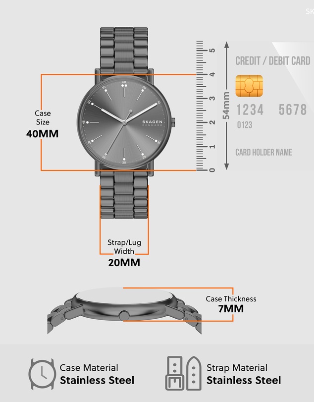 Skagen - Signatur Gun-Metal Analogue Watch