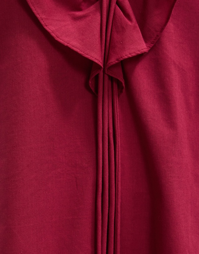 The Fated - Alexis Tie Front Ruffle Mini Dress