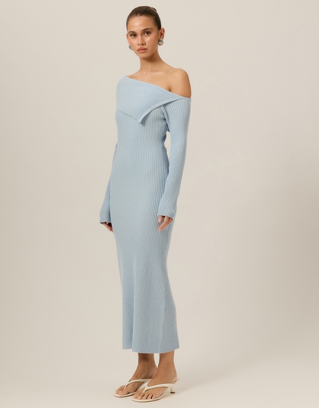 Tussah - Chloe Off Shoulder Knitted Midi Dress