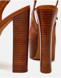 Steve Madden - Scotlyn-Stacked Tan Heels