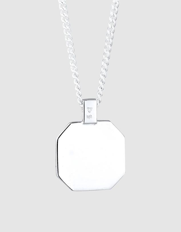 Kuzzoi - ICONIC EXCLUSIVE - Square Pendant Necklace in 925 Sterling Silver