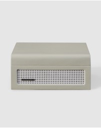 Crosley - Crosley Voyager Portable Retro CD Player with Stereo Bluetooth Speakers, FM Radio - Dune