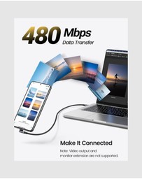 Ugreen - UGREEN 90 Degree Angle USB-C Male to USB-C Male 100W Braided Cable 2m