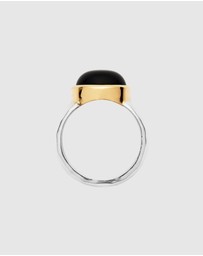Najo - Chroma Two Tone Gold Black Onyx Ring