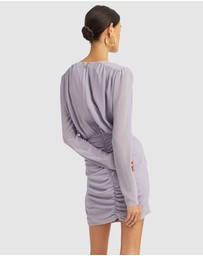 ROTATE - Crepe Mini Gathered Dress