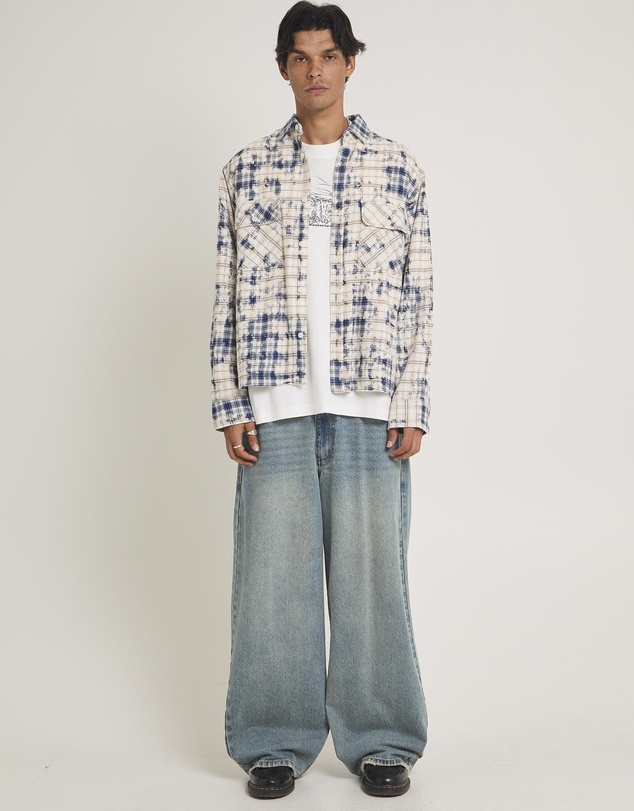 Insight - Bleached Flannel Long Sleeve Shirt