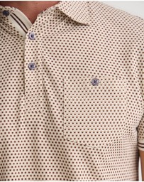 Oxford - Milo Printed Jersey Polo With Pocket