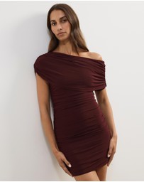 Atmos&Here - Millie Off Shoulder Mesh Mini Dress