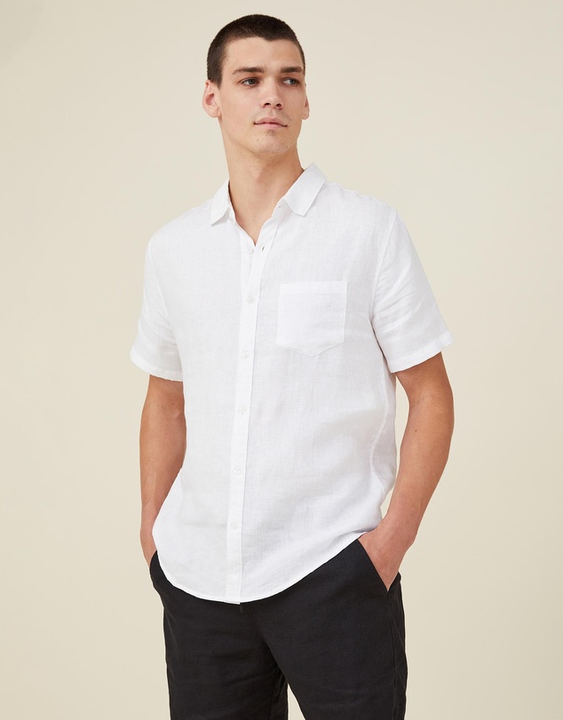 Cotton On - Linen Short Sleeve Shirt