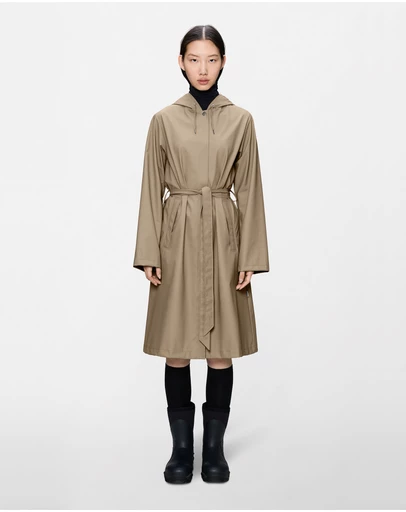 RAINS - A-Line Longer Women's Jacket Beige