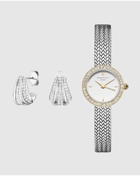Rosefield - Mini Small Edit Crystal Duotone Watch and Earring Set